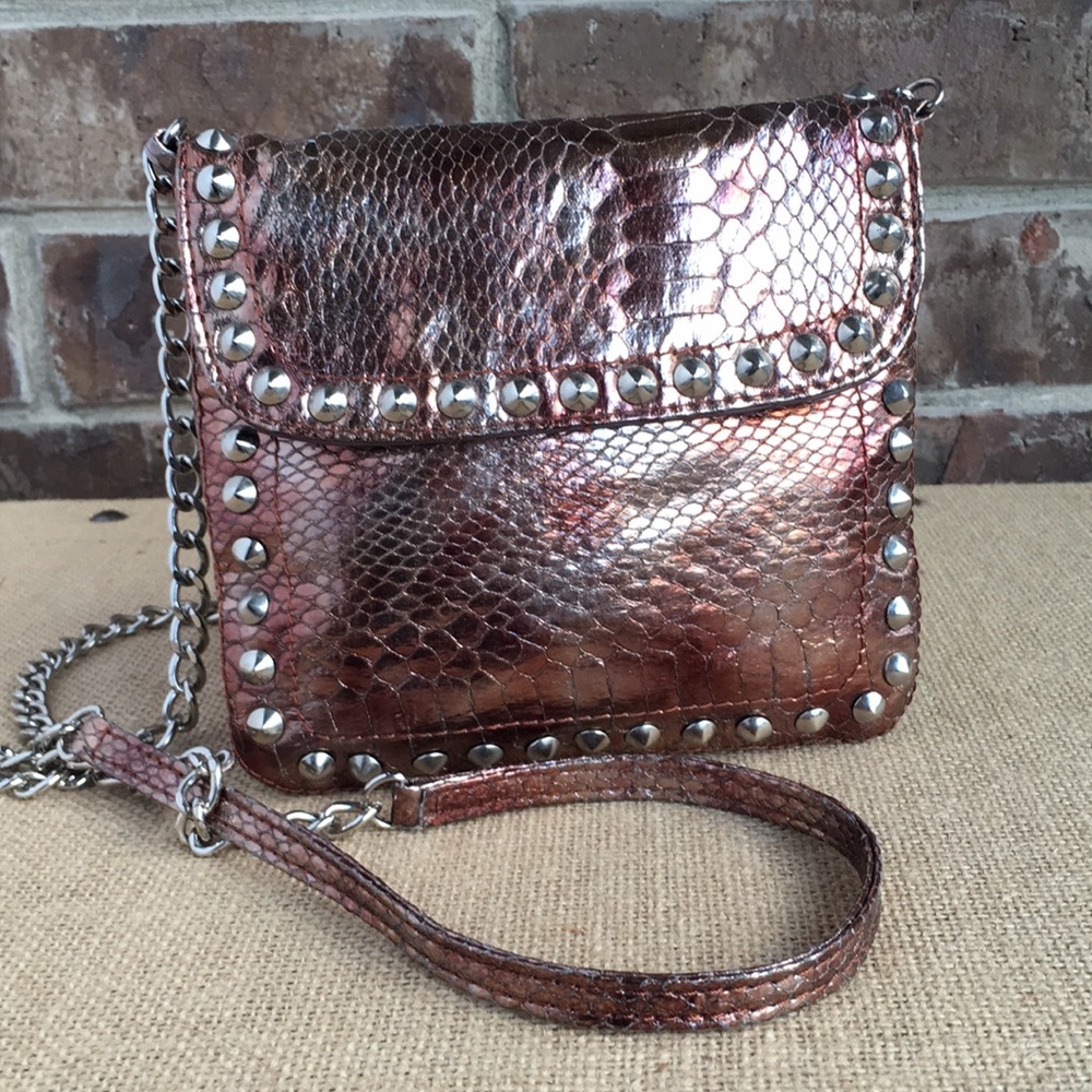 Express Faux Snake Crossbody Bag